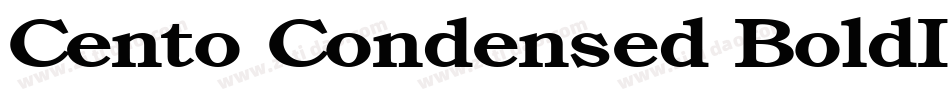Cento Condensed BoldItalic字体转换